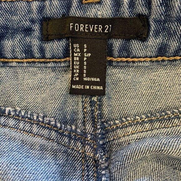 Forever 21 Rainbow Button Fly Denim Skirt - Picture 6 of 7